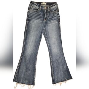 BKE High Rise Slim Fit Super Flared Jean In Dark Wash